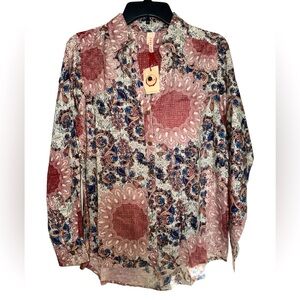 🌸 NWT! Anthropologie Raga Floral Shirt
